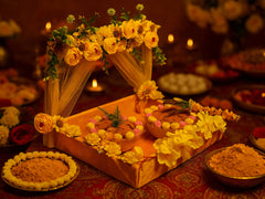 Bliss Floral Haldi Platter