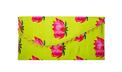 Bright Satin Lotus Shagun Envelope