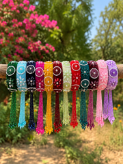 Navratri Beaded Statement Bangles – Handmade Garba Jewellery | Pack of 2