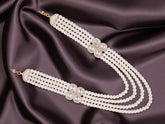 Contemporary Indian Groom Haar with Pastel Pearl Finish- Cream