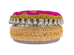 Decorative Ganpati Ladoo Container - pink