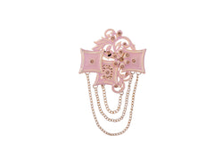 Royal Pearl & Kundan Groom's Brooch - Peach