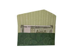 Elegant Cream & Green Paisley Shagun Envelope(Pack of 10)