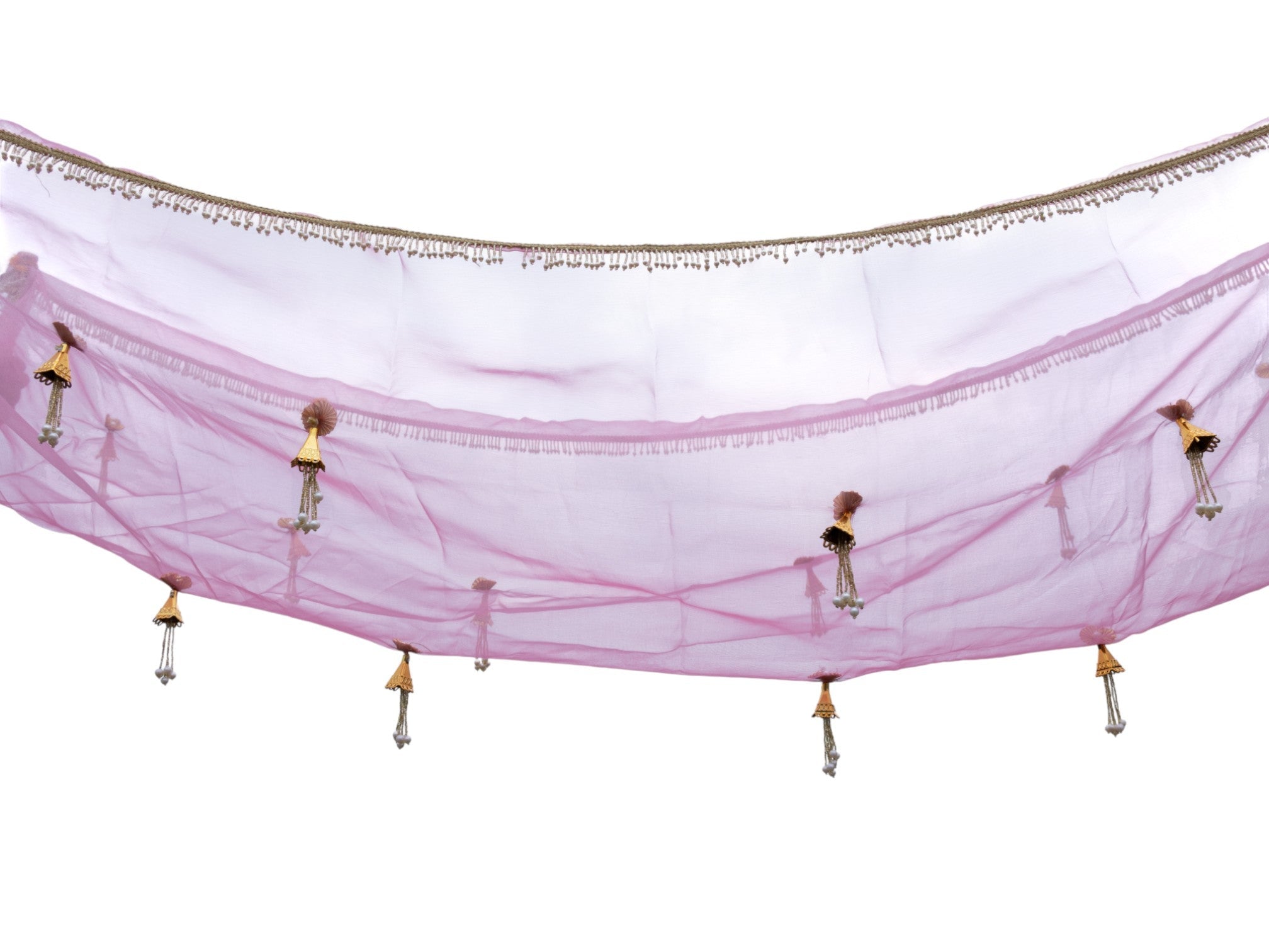 Elegant Golden Tassel Hangings Bridal Entry Chadar