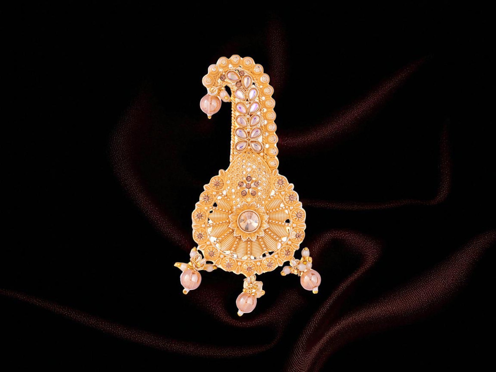 Elegant Groom kalgi with Stone Embellishments