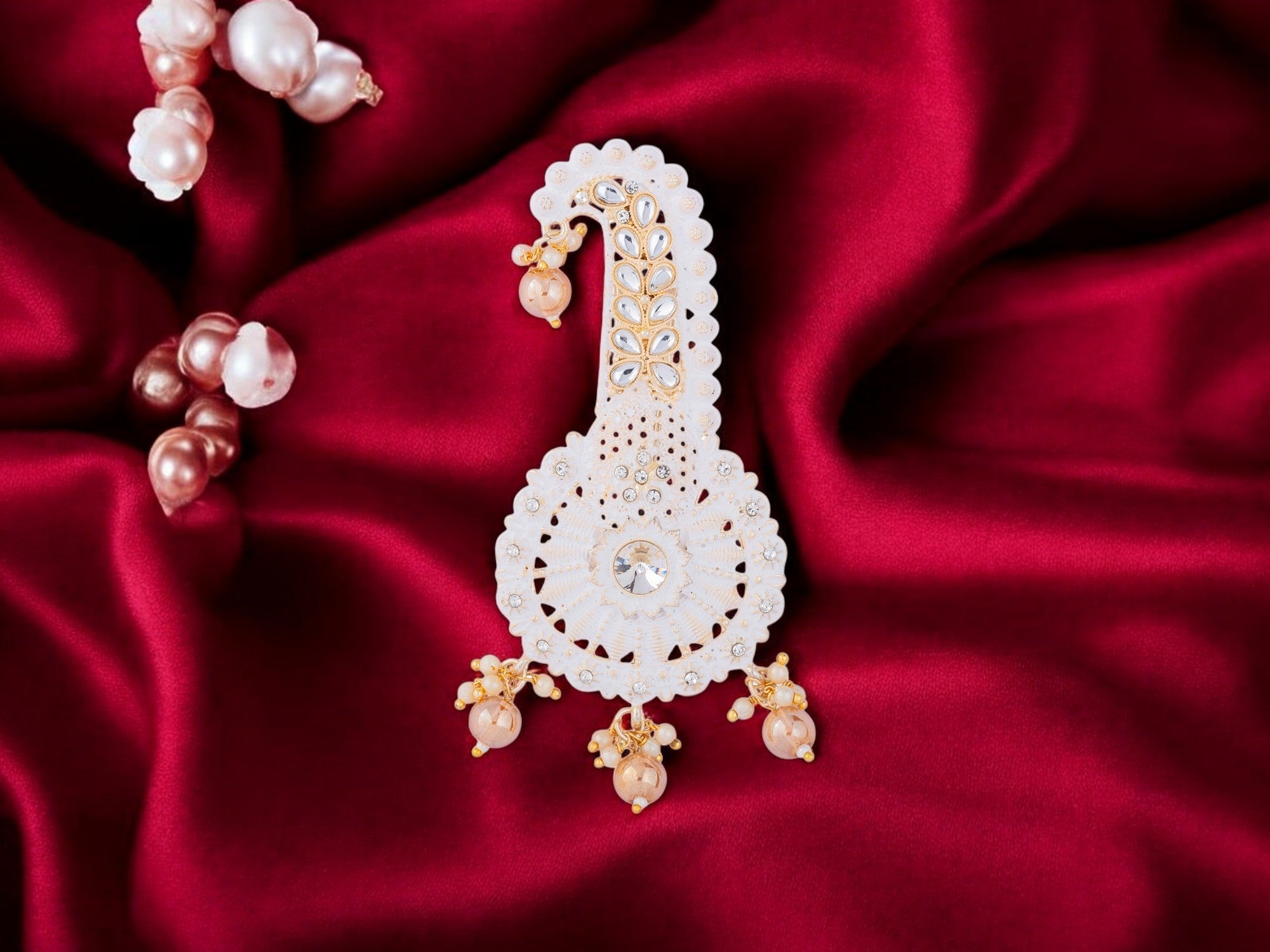 Elegant Groom kalgi with Stone Embellishments