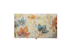 Elegant Multicolor Leaf Design Cash Box