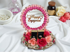 Floral Bliss Engagement Ring Platter - Peach