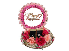 Floral Bliss Engagement Ring Platter - Peach