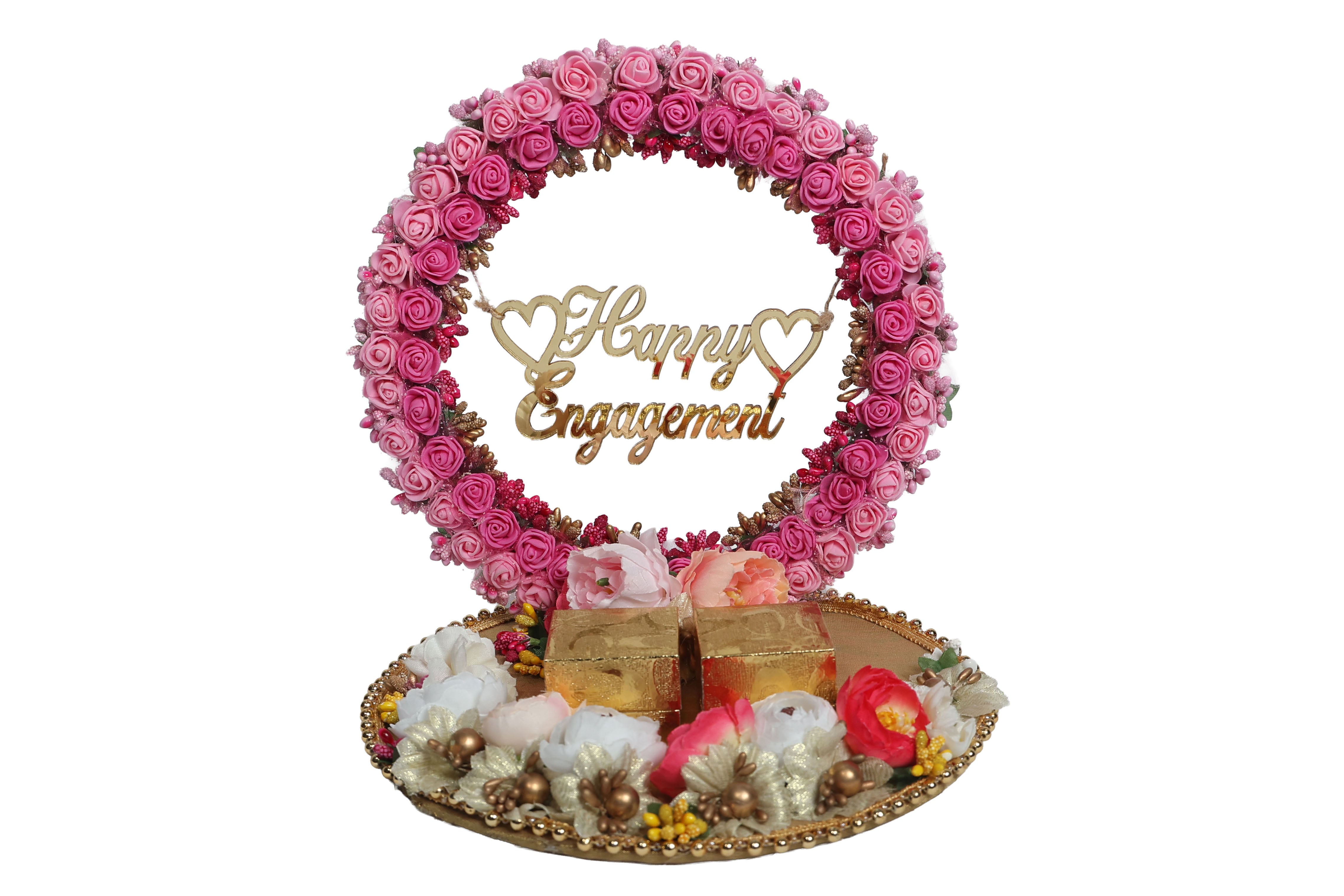 Floral Bliss Engagement Ring Platter - Pink