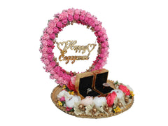 Floral Bliss Engagement Ring Platter - Pink