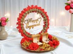 Floral Bliss Engagement Ring Platter - Red