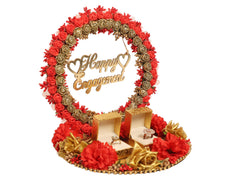 Floral Bliss Engagement Ring Platter - Red