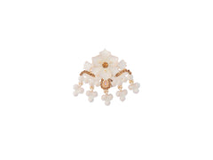 Royal Pearl & Kundan Groom's Brooch - Peach