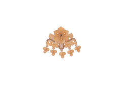 Royal Pearl & Kundan Groom's Brooch - Peach