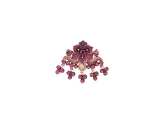 Royal Pearl & Kundan Groom's Brooch - Peach