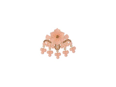 Royal Pearl & Kundan Groom's Brooch - Peach