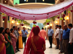 Floral Hanging Bridal Entry Chadar