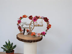 Floral Heart Design & Figurine Engagement Ring Platter