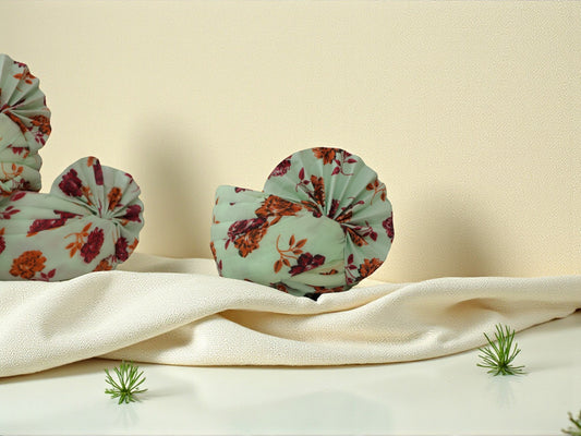 Floral Mint Green Baraati Pagdi