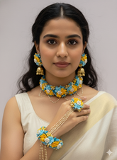Jashn Bloom Floral Jewellery Set