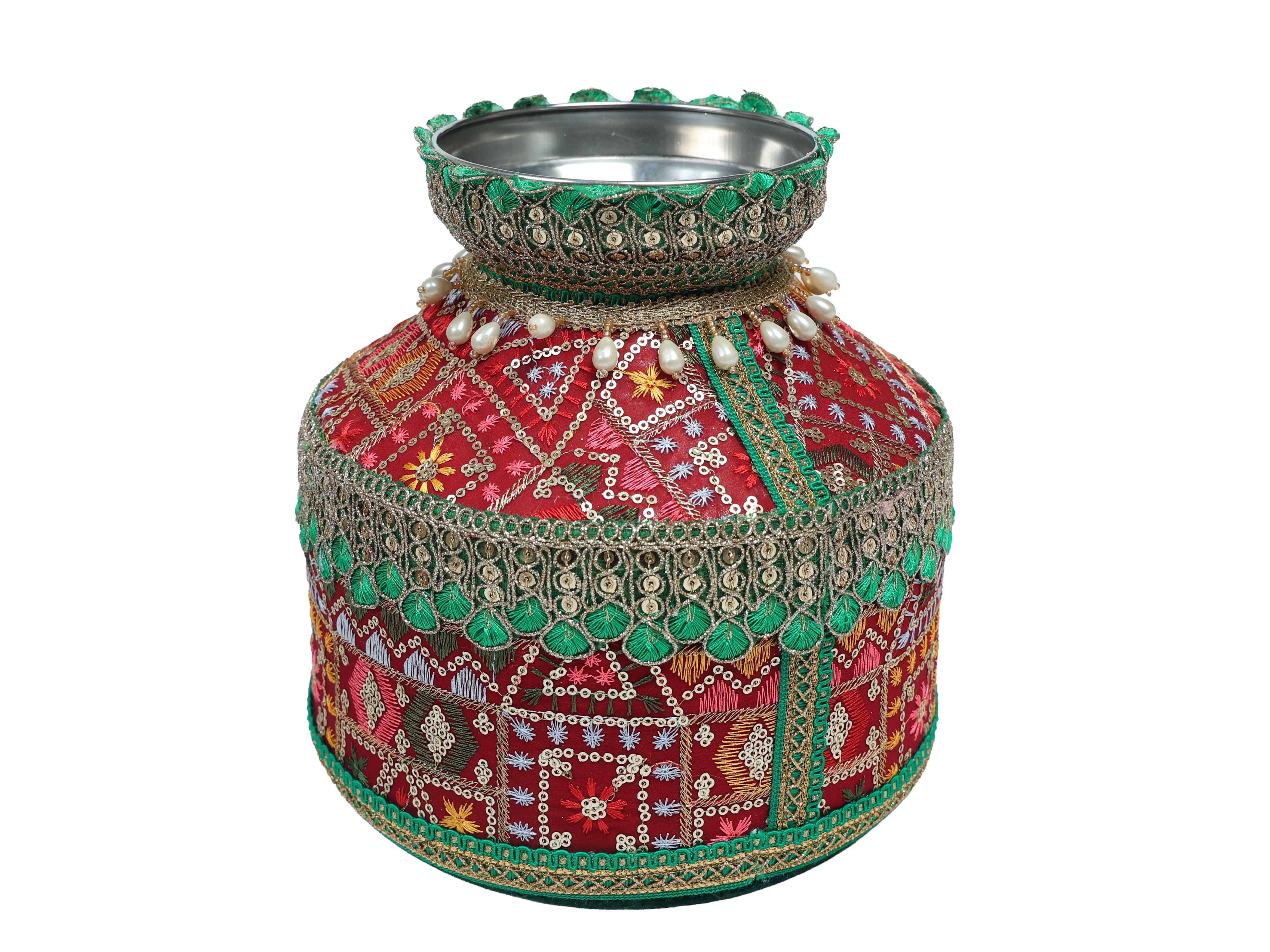 Ghadoli Phulkari Maroon