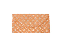 Golden Peach Sequins Embroidered Shagun Envelope