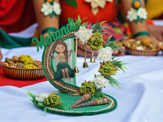 Green Grace Mehndi Platter