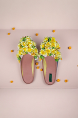 Haldi Hues Floral Juti – Sunshine Bloom