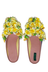 Haldi Hues Floral Juti – Sunshine Bloom