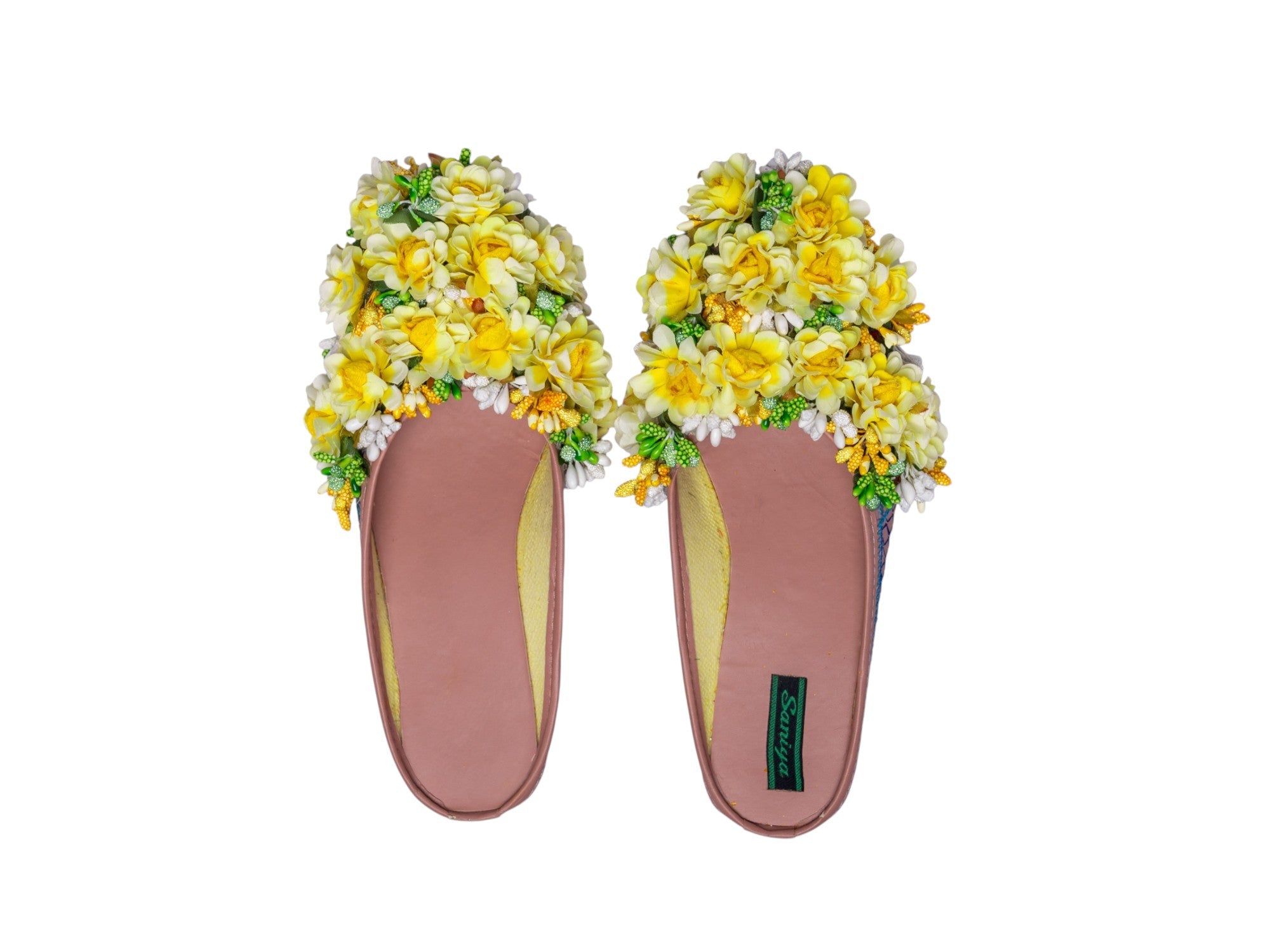 Haldi Hues Floral Juti – Sunshine Bloom