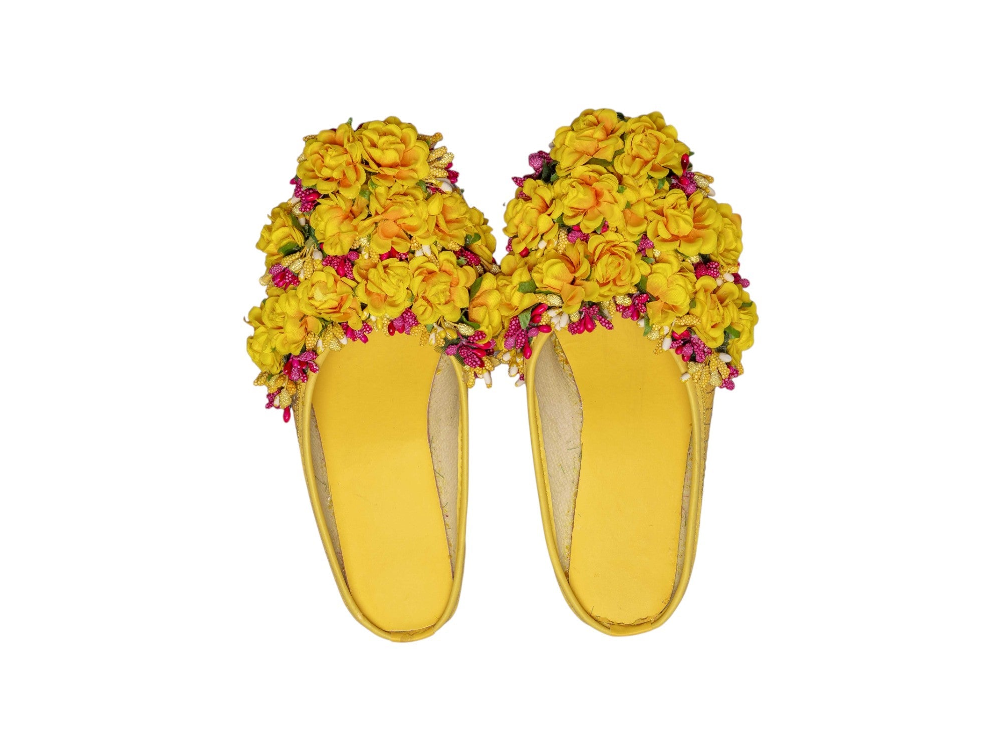 Haldi Hues – Sunshine Floral Juti