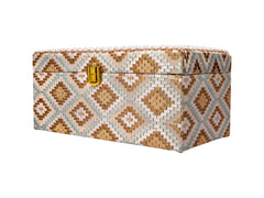 Handcrafted Pearl & Brocade Chooda Box - Blue