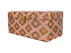 Handcrafted Pearl & Brocade Chooda Box - Pink