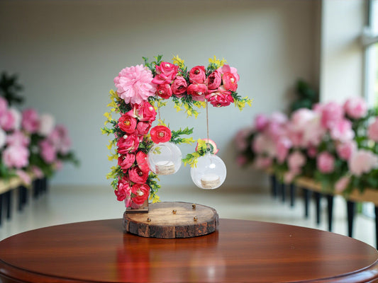 Hanging Bloom Ring Platter - Pink