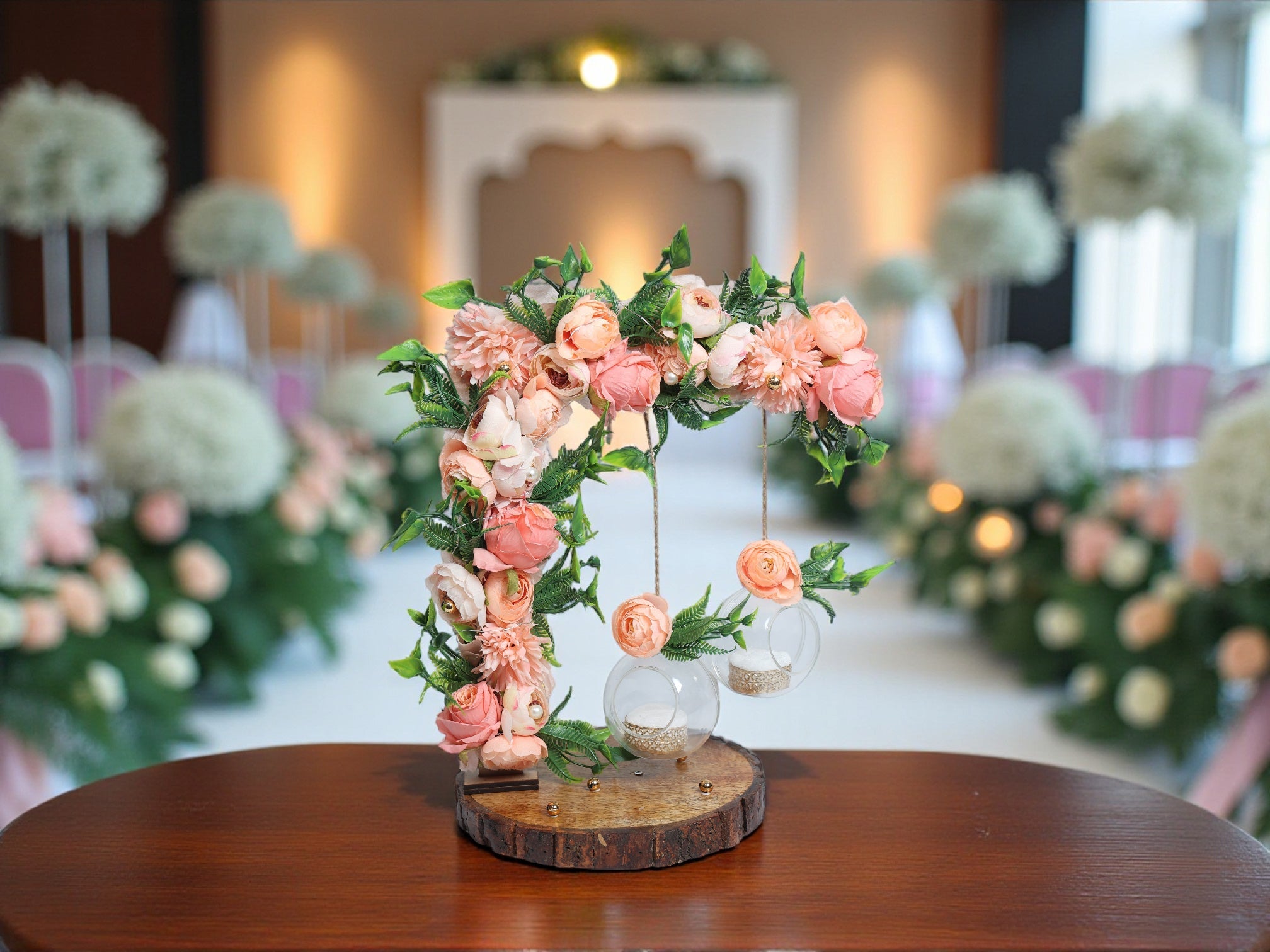 Hanging Bloom Ring Platter - Peach
