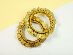 Golden Coin Wedding Favour Bangles Pairs