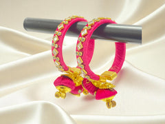 Rani Pink Lattu Hanging Bangles Pairs