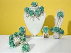 Mint Elegance Bridal Floral Jewellery