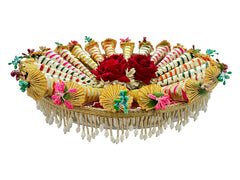 Designer Hanging Mehendi Thaal – Floral Cone Arrangement