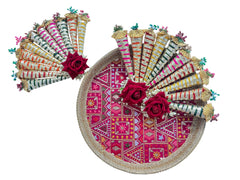 Designer Hanging Mehendi Thaal – Floral Cone Arrangement