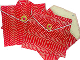Silk Red Saree Cover with Gold Zari Pattern