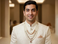 JB - Emerald Groom Mala - Peach