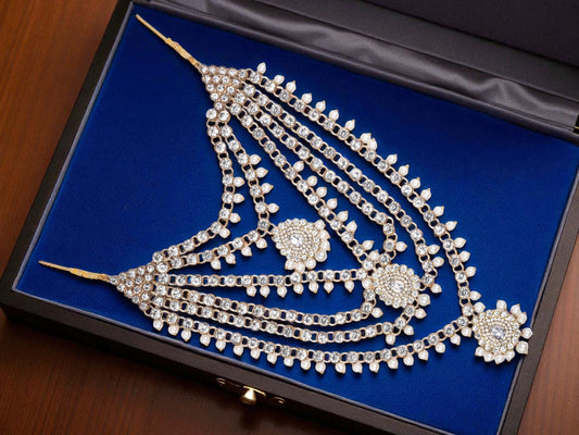 Maharaja Multi-Layered Groom Mala with Pearls & Stones