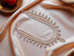 Maharaja Style Pearl Groom Mala with Kundan Detailing