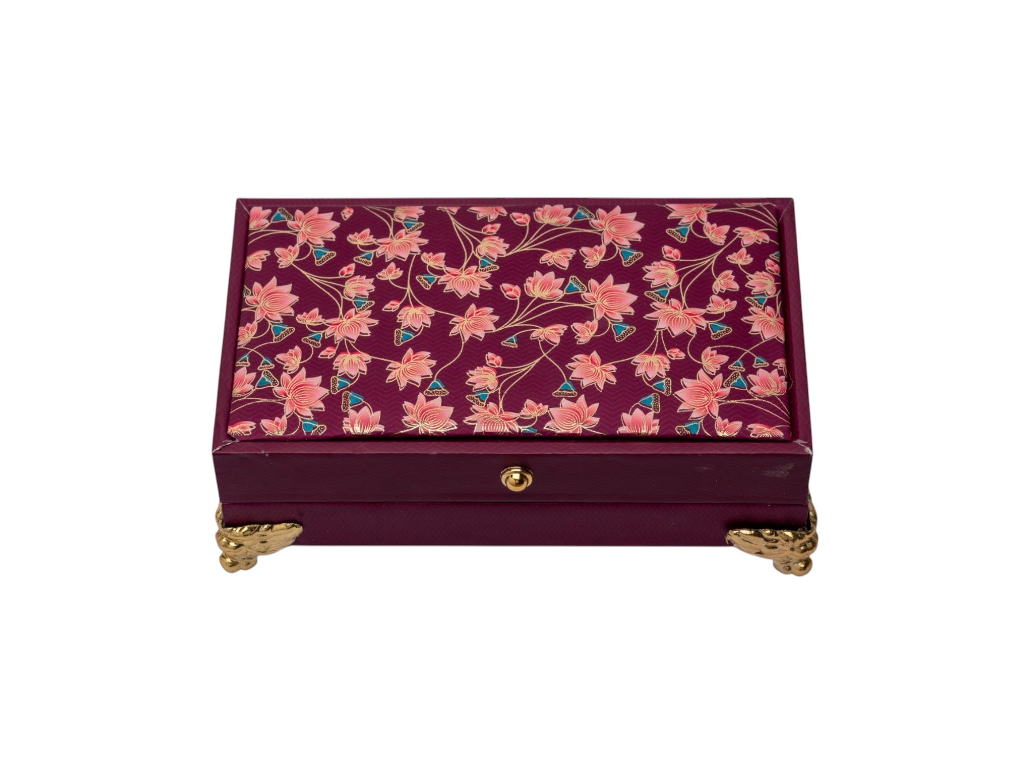 Maroon Floral Cash Gift Box