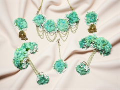 Mint Elegance Bridal Floral Jewellery