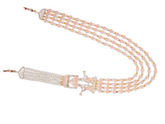 Multi-Layer Peach Bead Groom’s Mala with Shehnai Pendant