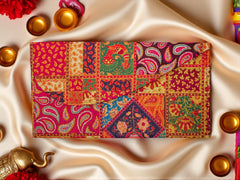 Multicolor Patchwork Print Shagun Envelope