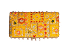 Phulkari Embroidered Cash Box -Yellow